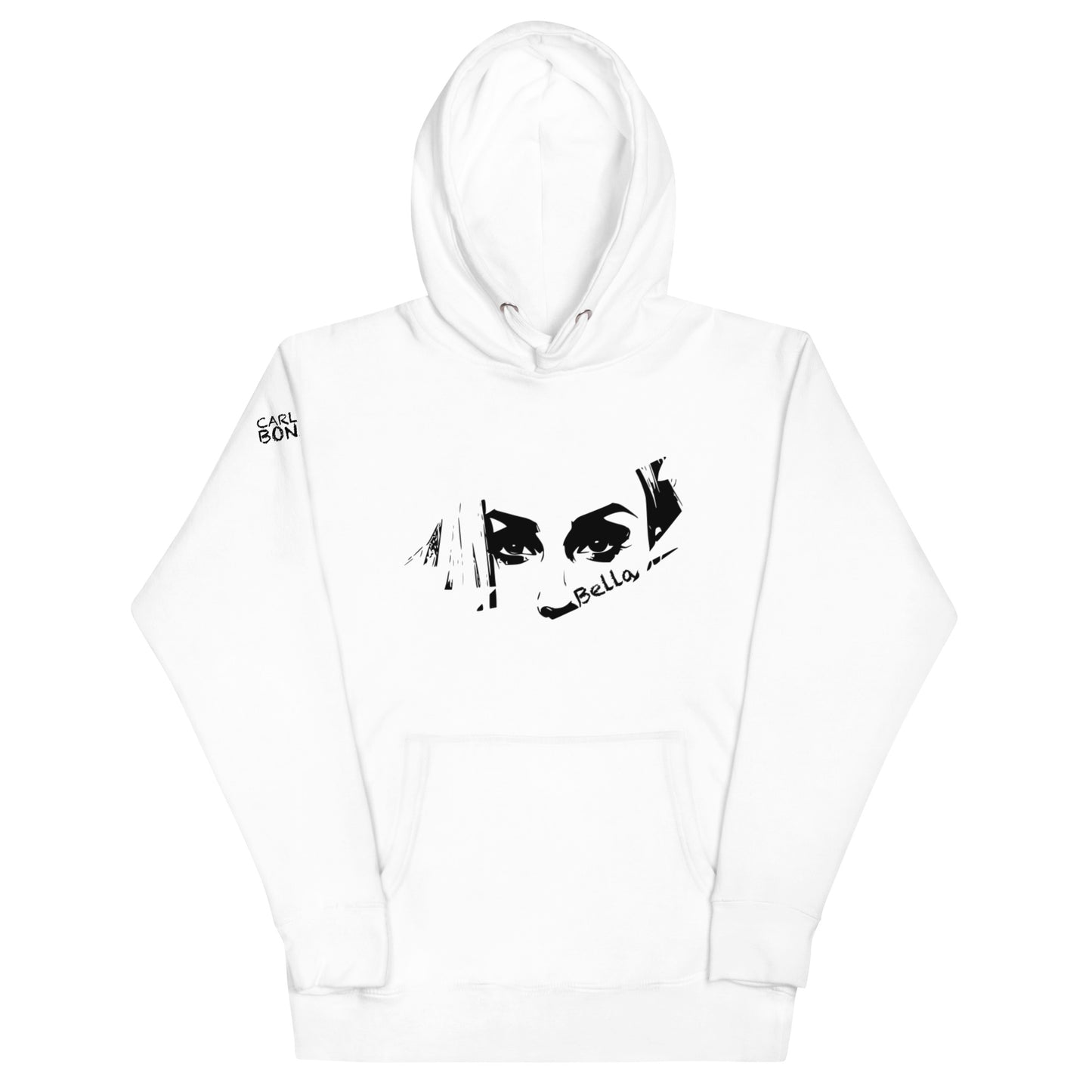 bella black & white Hoodie